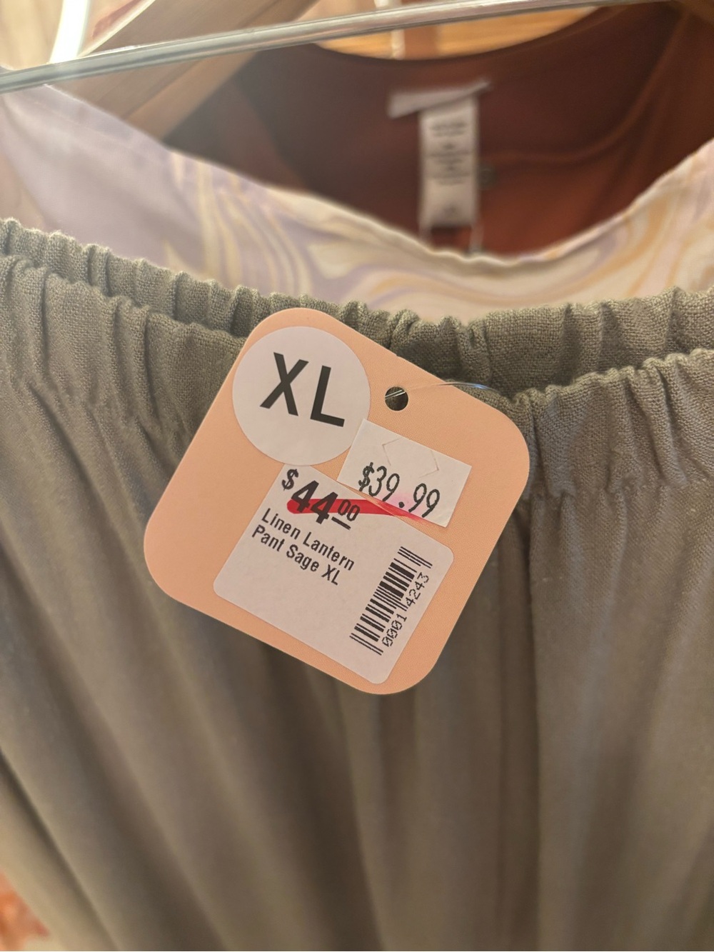 NLT Linen Lantern Pant - Sage - Picture 3 of 3